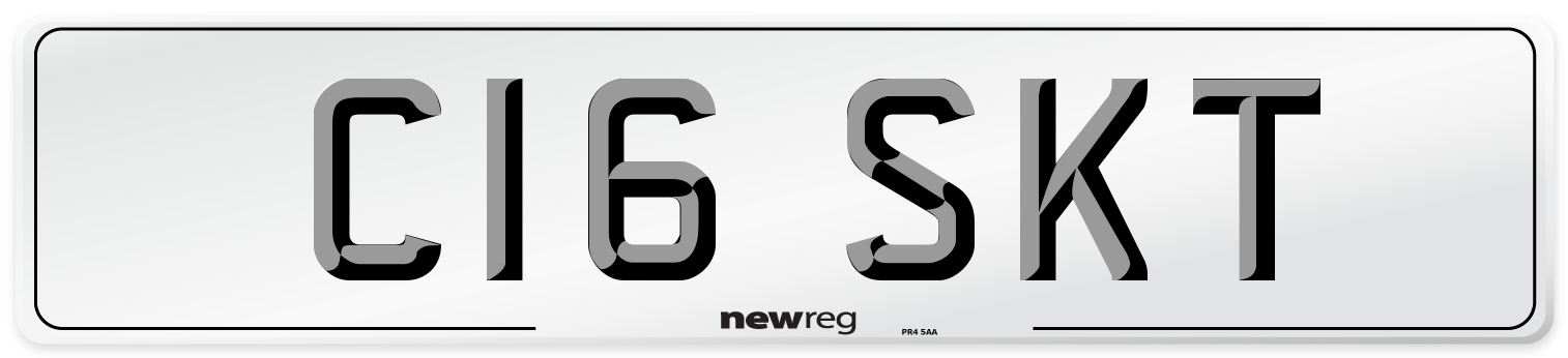 C16 SKT Number Plate from New Reg
